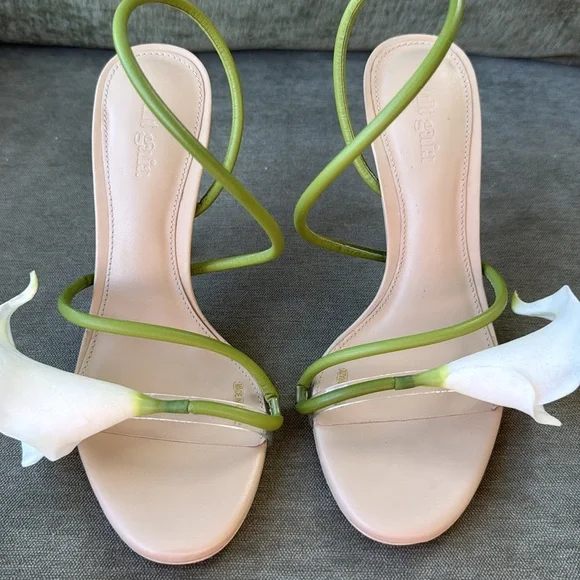 Cult Gaia Cassidy Heels Calla Lily Floral Statement Stiletto Sandal 37.5 - Picture 7 of 12